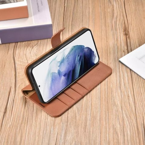ICarer ICarer Haitang Leather Wallet Case skórzane etui do Samsung Galaxy S22+ (S22 Plus) portfel obudowa pokrowiec brązowy (AKSM05BN) ICarer ICarer Haitang Leather Wallet Case skórzane etui do Samsung Galaxy S22+ (S22 Plus) portfel obudowa pokrowiec brązowy (AKSM05BN)