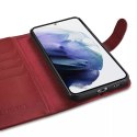 ICarer ICarer Haitang Leather Wallet Case skórzane etui do Samsung Galaxy S22+ (S22 Plus) portfel obudowa pokrowiec czerwony (AKSM05RD)