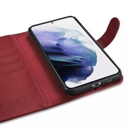 ICarer ICarer Haitang Leather Wallet Case skórzane etui do Samsung Galaxy S22+ (S22 Plus) portfel obudowa pokrowiec czerwony (AKSM05RD)