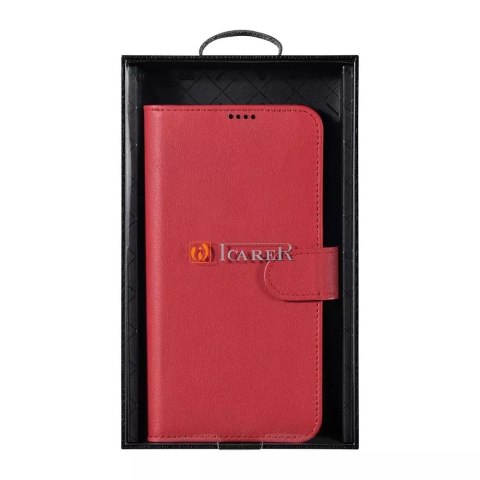 ICarer ICarer Haitang Leather Wallet Case skórzane etui do Samsung Galaxy S22+ (S22 Plus) portfel obudowa pokrowiec czerwony (AKSM05RD) ICarer ICarer Haitang Leather Wallet Case skórzane etui do Samsung Galaxy S22+ (S22 Plus) portfel obudowa pokrowiec czerwony (AKSM05RD)
