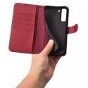 ICarer ICarer Haitang Leather Wallet Case skórzane etui do Samsung Galaxy S22+ (S22 Plus) portfel obudowa pokrowiec czerwony (AKSM05RD)