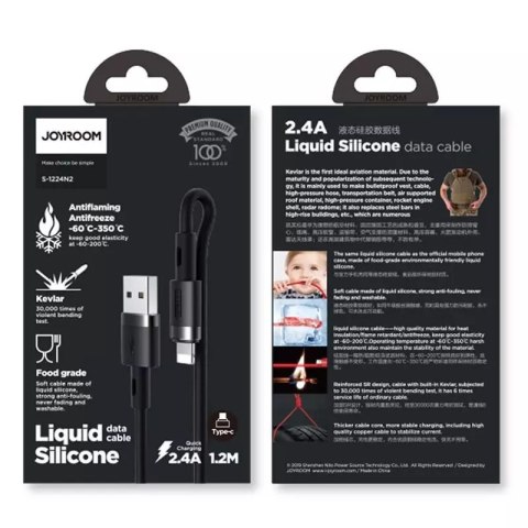 Joyroom Joyroom kabel USB - Lightning 2,4A 1,2 m (S-1224N2 Black) Joyroom Joyroom kabel USB - Lightning 2,4A 1,2 m (S-1224N2 Black)