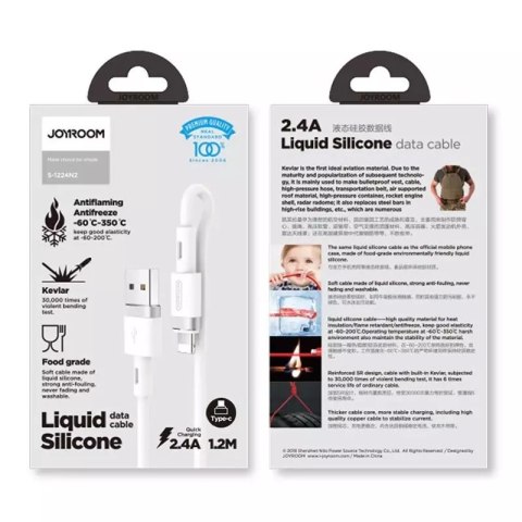 Joyroom Joyroom kabel USB - Lightning 2,4A 1,2 m (S-1224N2 White) Joyroom Joyroom kabel USB - Lightning 2,4A 1,2 m (S-1224N2 White)