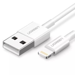 UGreen Ugreen kabel przewód USB - Lightning MFI 1m 2,4A biały (20728)