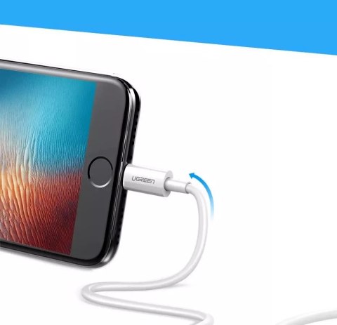 UGreen Ugreen kabel przewód USB - Lightning MFI 1m 2,4A biały (20728) UGreen Ugreen kabel przewód USB - Lightning MFI 1m 2,4A biały (20728)