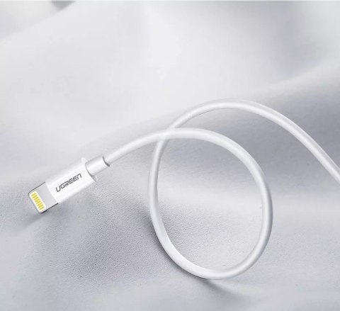 UGreen Ugreen kabel przewód USB - Lightning MFI 1m 2,4A biały (20728) UGreen Ugreen kabel przewód USB - Lightning MFI 1m 2,4A biały (20728)