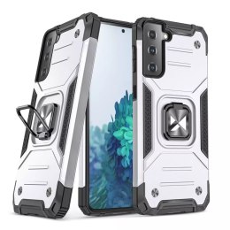 Wozinsky Wozinsky Ring Armor pancerne hybrydowe etui pokrowiec + magnetyczny uchwyt Samsung Galaxy S22+ (S22 Plus) srebrny