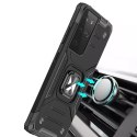 Wozinsky Wozinsky Ring Armor pancerne hybrydowe etui pokrowiec + magnetyczny uchwyt Samsung Galaxy S22 Ultra srebrny