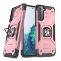 Wozinsky Wozinsky Ring Armor pancerne hybrydowe etui pokrowiec + magnetyczny uchwyt Samsung Galaxy S22 Ultra złoty