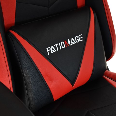 PATIOMAGE Krzesło gamingowe obrotowe dla gracza czerwone PATIOMAGE Krzesło gamingowe obrotowe dla gracza czerwone