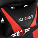 PATIOMAGE Krzesło gamingowe obrotowe dla gracza czerwone