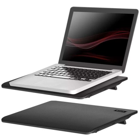 Defender Podkładka chłodząca podstawka pod laptopa Notebooka podświetlenie LED 15.6 cali czarna Defender Podkładka chłodząca podstawka pod laptopa Notebooka podświetlenie LED 15.6 cali czarna