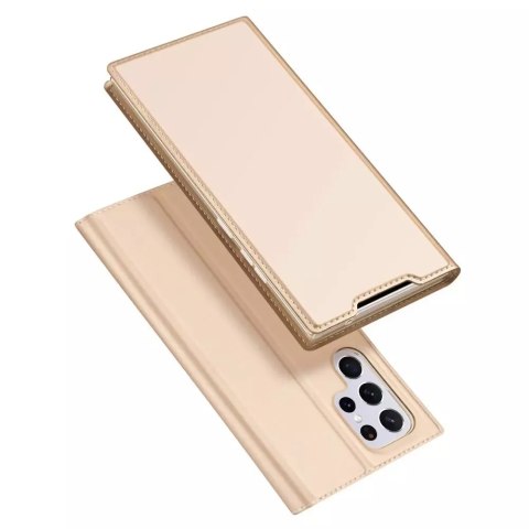 Dux Ducis Dux Ducis Skin Pro kabura etui pokrowiec z klapką Samsung Galaxy S22 Ultra złoty Dux Ducis Dux Ducis Skin Pro kabura etui pokrowiec z klapką Samsung Galaxy S22 Ultra złoty