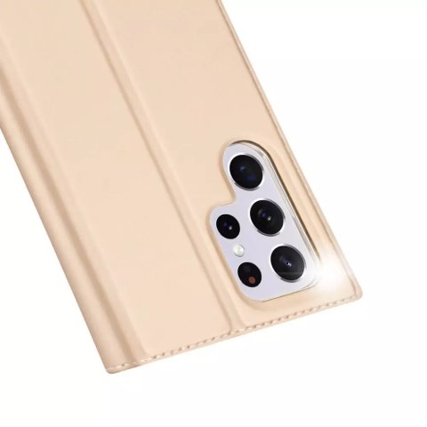 Dux Ducis Dux Ducis Skin Pro kabura etui pokrowiec z klapką Samsung Galaxy S22 Ultra złoty Dux Ducis Dux Ducis Skin Pro kabura etui pokrowiec z klapką Samsung Galaxy S22 Ultra złoty