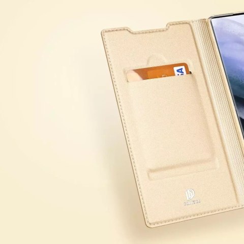 Dux Ducis Dux Ducis Skin Pro kabura etui pokrowiec z klapką Samsung Galaxy S22 Ultra złoty Dux Ducis Dux Ducis Skin Pro kabura etui pokrowiec z klapką Samsung Galaxy S22 Ultra złoty
