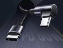 UGreen Ugreen kątowy kabel przewód USB Typ C - USB Typ C Power Delivery 60 W 20 V 3 A 2 m czarno-szary (US255 50125)