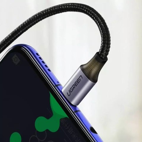 UGreen Ugreen kątowy kabel przewód USB Typ C - USB Typ C Power Delivery 60 W 20 V 3 A 2 m czarno-szary (US255 50125) UGreen Ugreen kątowy kabel przewód USB Typ C - USB Typ C Power Delivery 60 W 20 V 3 A 2 m czarno-szary (US255 50125)
