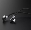 UGreen Ugreen kątowy kabel przewód z bocznym wtykiem USB Typ C - USB Typ C Power Delivery Quick Charge FCP 3 A 1 m szary (70529 US323)
