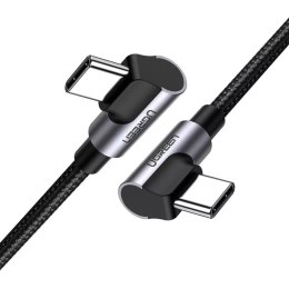 UGreen Ugreen kątowy kabel przewód z bocznym wtykiem USB Typ C - USB Typ C Power Delivery Quick Charge FCP 3 A 1 m szary (70529 US323)