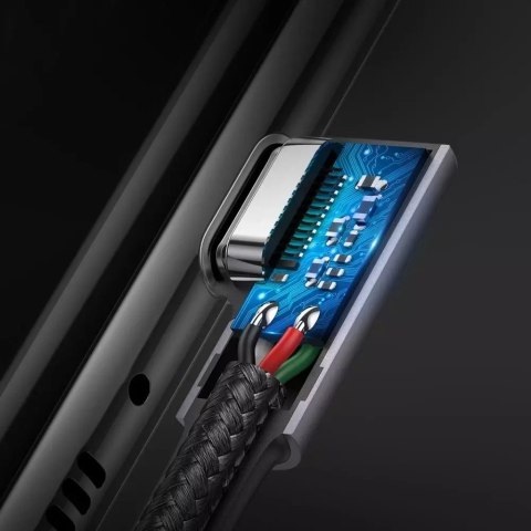 UGreen Ugreen kątowy kabel przewód z bocznym wtykiem USB Typ C - USB Typ C Power Delivery Quick Charge FCP 3 A 1 m szary (70529 US323) UGreen Ugreen kątowy kabel przewód z bocznym wtykiem USB Typ C - USB Typ C Power Delivery Quick Charge FCP 3 A 1 m szary (70529 US323)