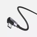 UGreen Ugreen kątowy kabel przewód z bocznym wtykiem USB Typ C - USB Typ C Power Delivery Quick Charge FCP 3 A 1 m szary (70529 US323)