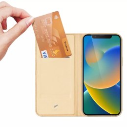 Dux Ducis Dux Ducis Skin Pro kabura etui pokrowiec z klapką iPhone 14 złoty
