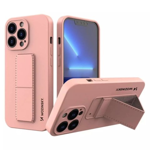 Wozinsky Wozinsky Kickstand Case silikonowe etui z podstawką iPhone 13 różowe Wozinsky Wozinsky Kickstand Case silikonowe etui z podstawką iPhone 13 różowe