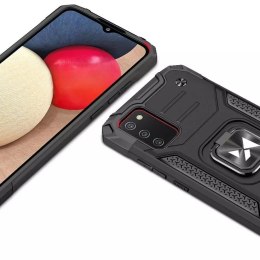 Wozinsky Wozinsky Ring Armor pancerne hybrydowe etui pokrowiec + magnetyczny uchwyt Samsung Galaxy A03s niebieski