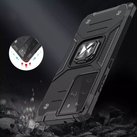 Wozinsky Wozinsky Ring Armor pancerne hybrydowe etui pokrowiec + magnetyczny uchwyt Samsung Galaxy S22 Ultra niebieski Wozinsky Wozinsky Ring Armor pancerne hybrydowe etui pokrowiec + magnetyczny uchwyt Samsung Galaxy S22 Ultra niebieski