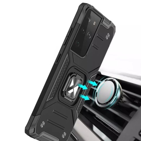 Wozinsky Wozinsky Ring Armor pancerne hybrydowe etui pokrowiec + magnetyczny uchwyt Samsung Galaxy S22 Ultra niebieski Wozinsky Wozinsky Ring Armor pancerne hybrydowe etui pokrowiec + magnetyczny uchwyt Samsung Galaxy S22 Ultra niebieski