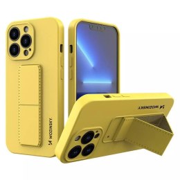 Wozinsky Wozinsky Kickstand Case silikonowe etui z podstawką iPhone 13 Pro Max żółte