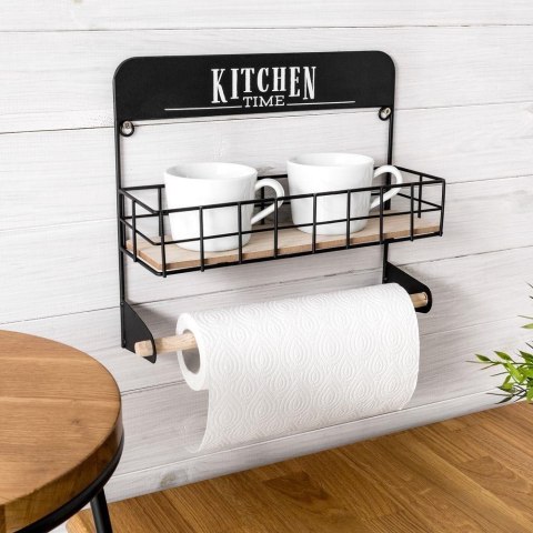 EXCELLENT HOUSWARE PÓŁKA NA PRZYPRAWY + WIESZAK NA RĘCZNIK PAPIEROWY EXCELLENT HOUSWARE PÓŁKA NA PRZYPRAWY + WIESZAK NA RĘCZNIK PAPIEROWY