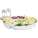 EXCELLENT HOUSWARE PORCELANOWY TALERZ PÓŁMISEK DO SERWOWANIA PRZEKĄSEK