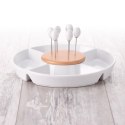 EXCELLENT HOUSWARE PORCELANOWY TALERZ PÓŁMISEK DO SERWOWANIA PRZEKĄSEK