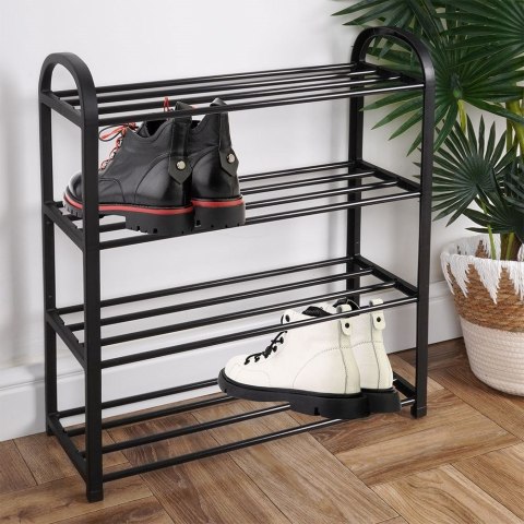 VILDE REGAŁ METALOWY PÓŁKA NA BUTY 4 POZIOMY 569732 VILDE REGAŁ METALOWY PÓŁKA NA BUTY 4 POZIOMY 569732