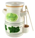 ALPENBURG SŁÓJ CERAMICZNY DO OGÓRKÓW 4L+ SZCZYPCE