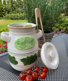 ALPENBURG SŁÓJ CERAMICZNY DO OGÓRKÓW 4L+ SZCZYPCE