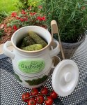 ALPENBURG SŁÓJ CERAMICZNY DO OGÓRKÓW 4L+ SZCZYPCE