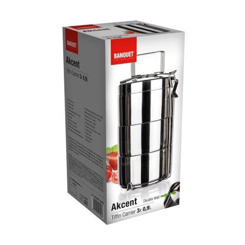 BANQUET TERMOS OBIADOWY 3 x 900ml BANQUET AKCENT BANQUET TERMOS OBIADOWY 3 x 900ml BANQUET AKCENT