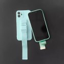 ProducentTymczasowy Rope case żelowe etui ze smyczą łańcuszkiem torebka smycz iPhone 12 Pro jasnoniebieski