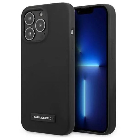 Karl Lagerfeld Karl Lagerfeld KLHCP13LSLMP1K iPhone 13 Pro / 13 6,1" hardcase czarny/black Silicone Plaque Karl Lagerfeld Karl Lagerfeld KLHCP13LSLMP1K iPhone 13 Pro / 13 6,1" hardcase czarny/black Silicone Plaque