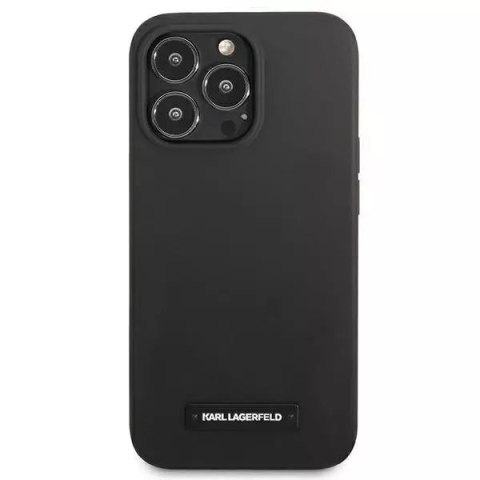 Karl Lagerfeld Karl Lagerfeld KLHCP13LSLMP1K iPhone 13 Pro / 13 6,1" hardcase czarny/black Silicone Plaque Karl Lagerfeld Karl Lagerfeld KLHCP13LSLMP1K iPhone 13 Pro / 13 6,1" hardcase czarny/black Silicone Plaque