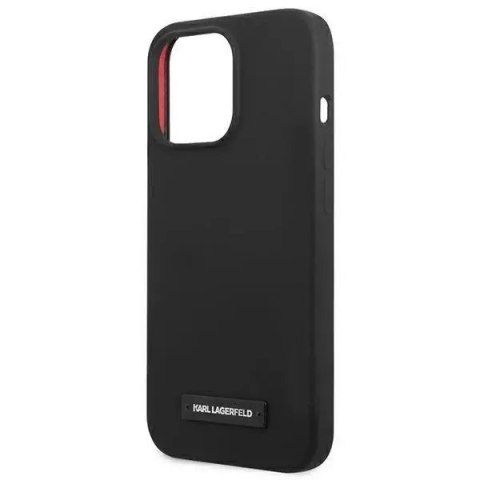 Karl Lagerfeld Karl Lagerfeld KLHCP13LSLMP1K iPhone 13 Pro / 13 6,1" hardcase czarny/black Silicone Plaque Karl Lagerfeld Karl Lagerfeld KLHCP13LSLMP1K iPhone 13 Pro / 13 6,1" hardcase czarny/black Silicone Plaque