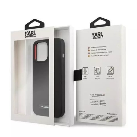 Karl Lagerfeld Karl Lagerfeld KLHCP13LSLMP1K iPhone 13 Pro / 13 6,1" hardcase czarny/black Silicone Plaque Karl Lagerfeld Karl Lagerfeld KLHCP13LSLMP1K iPhone 13 Pro / 13 6,1" hardcase czarny/black Silicone Plaque
