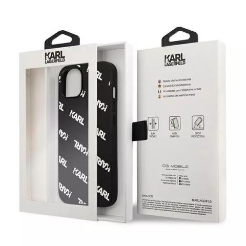 Karl Lagerfeld Karl Lagerfeld KLHCP13SPULMBK3 iPhone 13 mini 5,4" hardcase czarny/black Allover Karl Lagerfeld Karl Lagerfeld KLHCP13SPULMBK3 iPhone 13 mini 5,4" hardcase czarny/black Allover