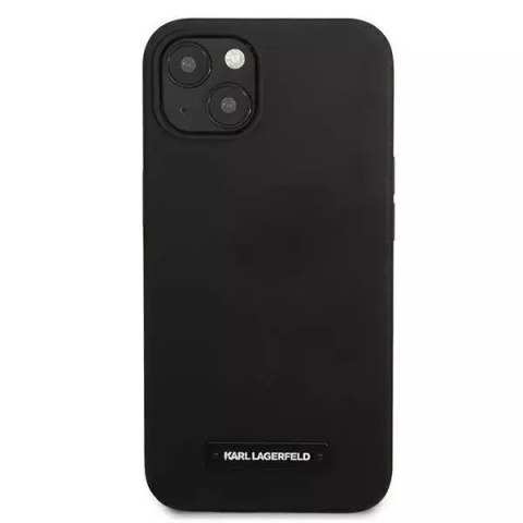 Karl Lagerfeld Karl Lagerfeld KLHCP13SSLMP1K iPhone 13 mini 5,4" hardcase czarny/black Silicone Plaque Karl Lagerfeld Karl Lagerfeld KLHCP13SSLMP1K iPhone 13 mini 5,4" hardcase czarny/black Silicone Plaque