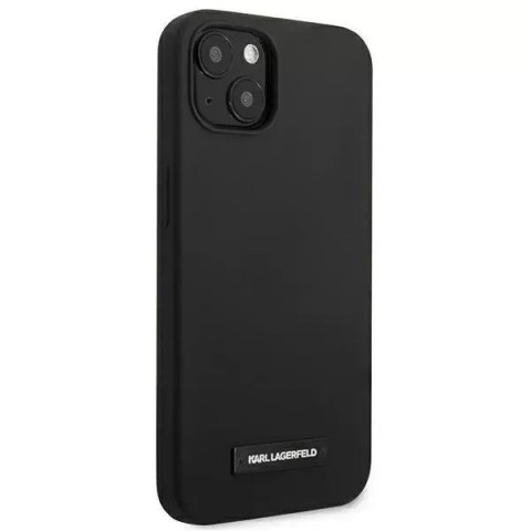 Karl Lagerfeld Karl Lagerfeld KLHCP13SSLMP1K iPhone 13 mini 5,4" hardcase czarny/black Silicone Plaque Karl Lagerfeld Karl Lagerfeld KLHCP13SSLMP1K iPhone 13 mini 5,4" hardcase czarny/black Silicone Plaque