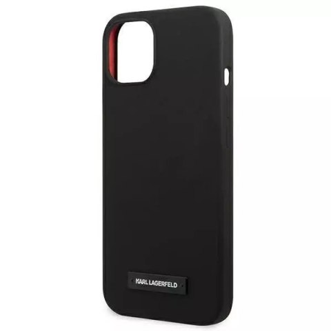 Karl Lagerfeld Karl Lagerfeld KLHCP13SSLMP1K iPhone 13 mini 5,4" hardcase czarny/black Silicone Plaque Karl Lagerfeld Karl Lagerfeld KLHCP13SSLMP1K iPhone 13 mini 5,4" hardcase czarny/black Silicone Plaque