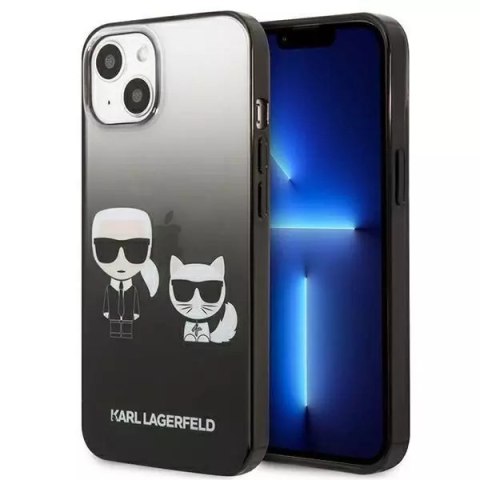 Karl Lagerfeld Karl Lagerfeld KLHCP13STGKCK iPhone 13 mini 5,4" hardcase czarny/black Gradient Ikonik Karl & Choupette Karl Lagerfeld Karl Lagerfeld KLHCP13STGKCK iPhone 13 mini 5,4" hardcase czarny/black Gradient Ikonik Karl & Choupette