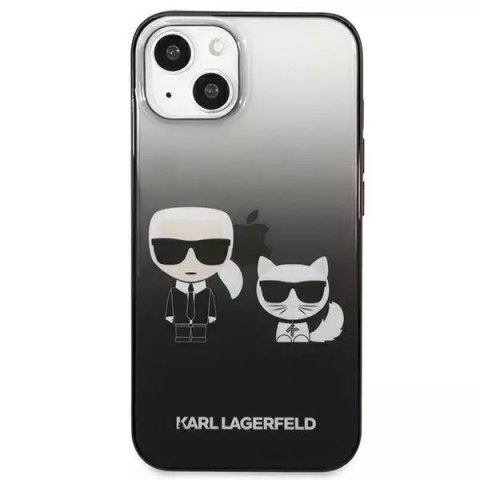 Karl Lagerfeld Karl Lagerfeld KLHCP13STGKCK iPhone 13 mini 5,4" hardcase czarny/black Gradient Ikonik Karl & Choupette Karl Lagerfeld Karl Lagerfeld KLHCP13STGKCK iPhone 13 mini 5,4" hardcase czarny/black Gradient Ikonik Karl & Choupette